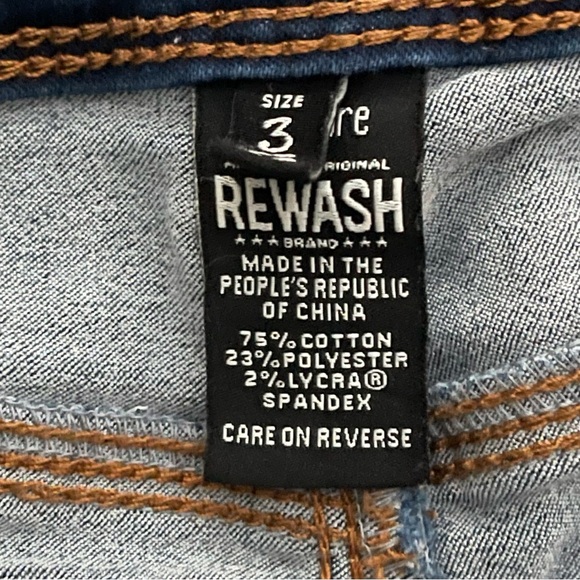 REWASH High Rise Comfort Stretch Distressed Denim Shorts Size 3 - Picture 13 of 16